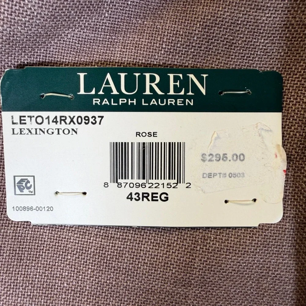 Lauren Ralph Lauren Mens Ultraflex Lexington Sport Coat Rose Pink 43R NWT